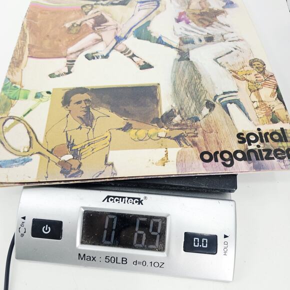 Vintage 1970's Mead Sports Spiral Organizer Notebook Folder Baseball Football - Picture 9 of 9